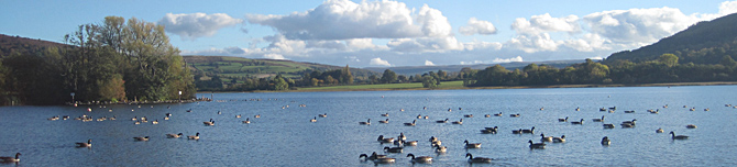 Image of Llangorse Lake, in the brecon Beacons National Park