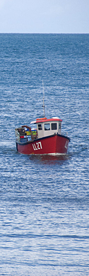 Fishing boat off the Welsh coast