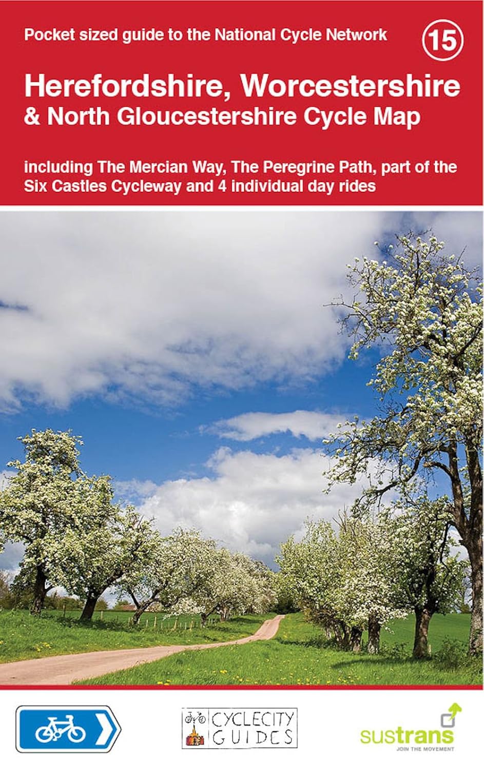 Herefordshire, Worcestershire and North Gloucestershire cycling map