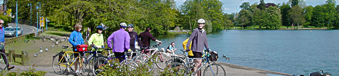 Cycling view in Shropshire and Cheshire