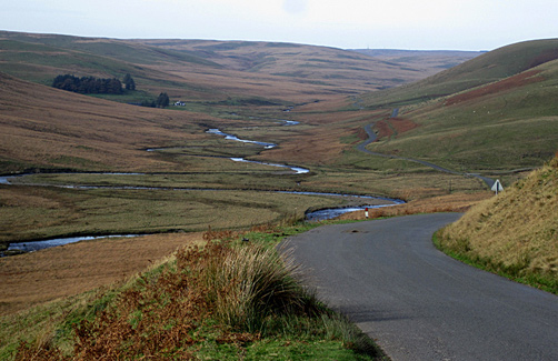 Mountain road above the Elan Valley, Mid Wales