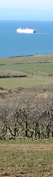 Irish ferry of the coast