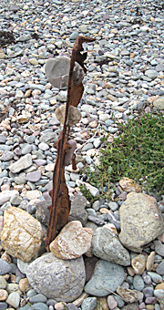 Sculpture on beach