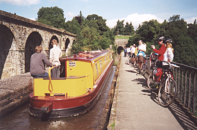 Barges on Chirk Aquaduct