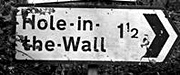 Hole-in-the-Wall signpost