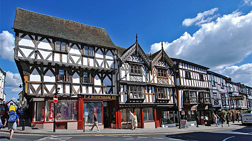 Ludlow street view, Shropshire