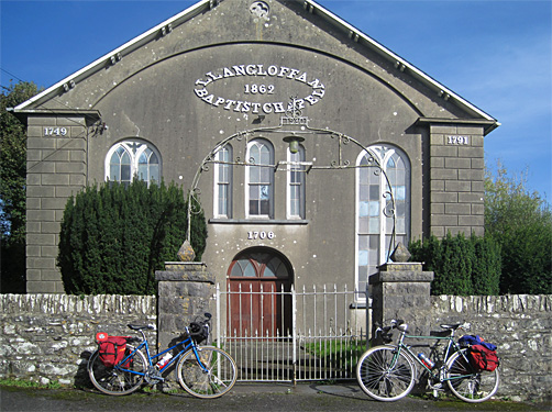 Dates on Llangloffan chapel