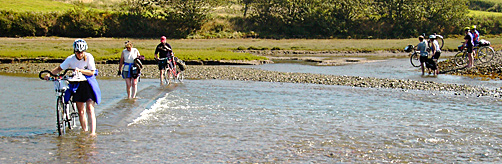 Crossing an underwater bridge