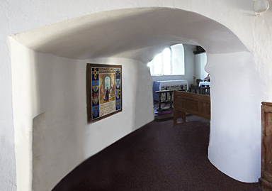 Shoulder pads in Llanhowel church, Pembrokeshire