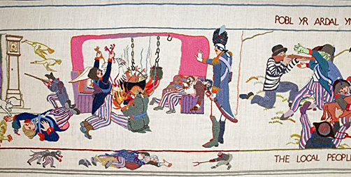 Last invasion of Britain tapestry 1